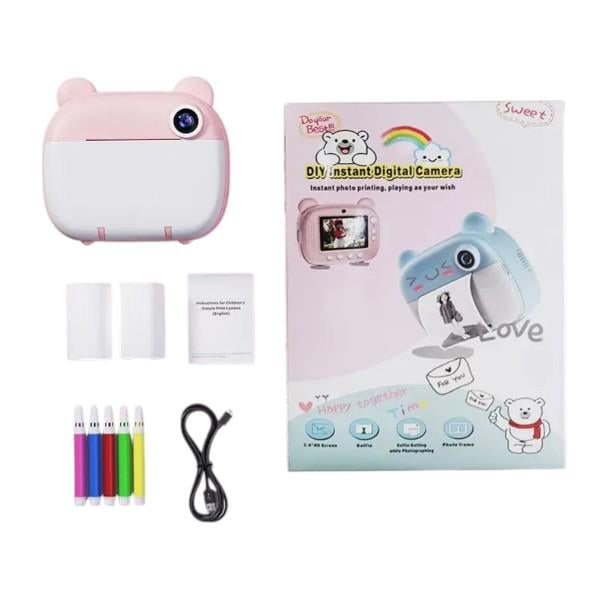 Фотоапарат дитячий з миттєвим друком Happy Day Рожевий - фото 4 Фотоапарат дитячий з миттєвим друком Happy Day Рожевий - фото 4