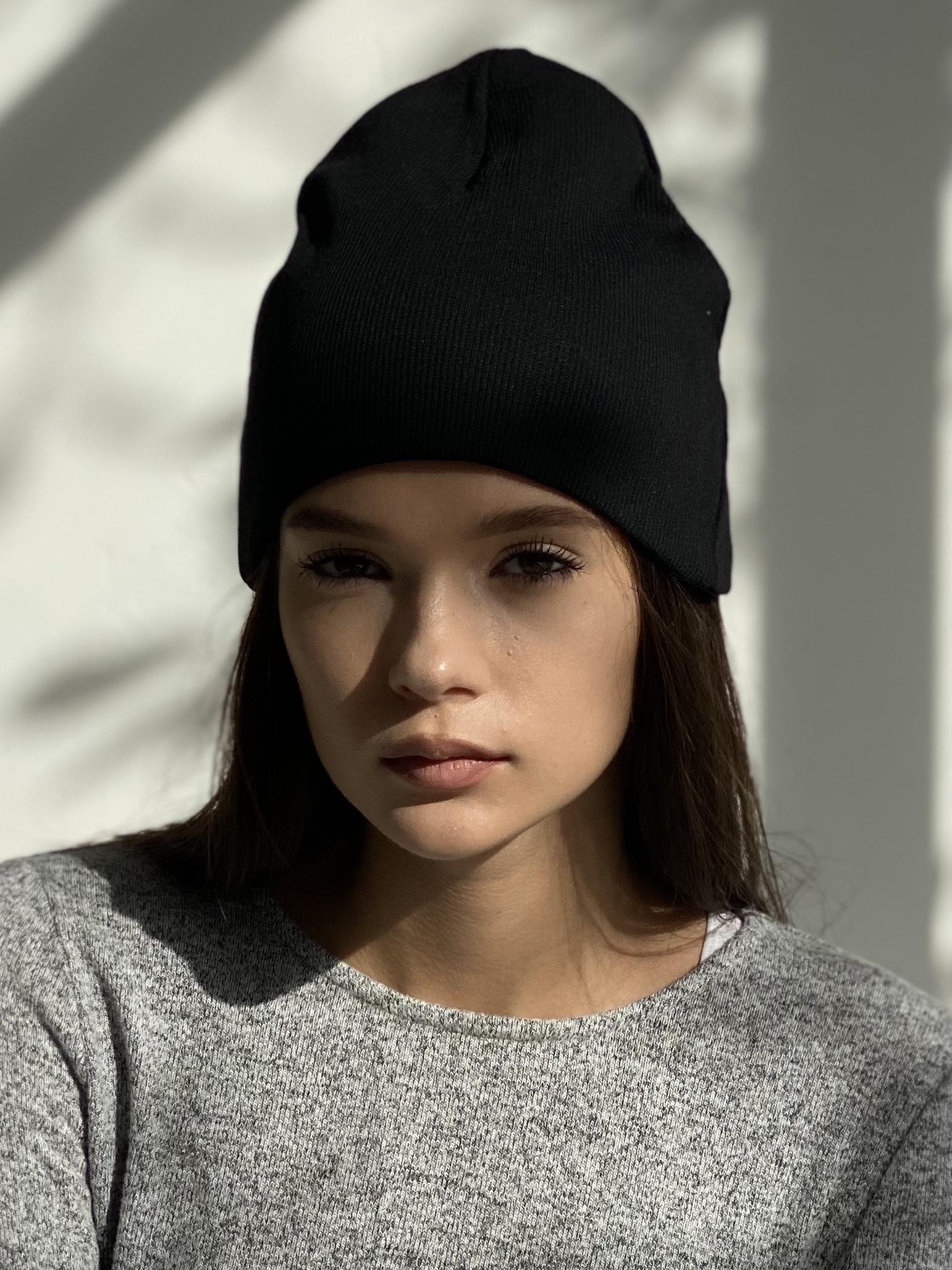 Шапка в рубчик D.Hats Черный