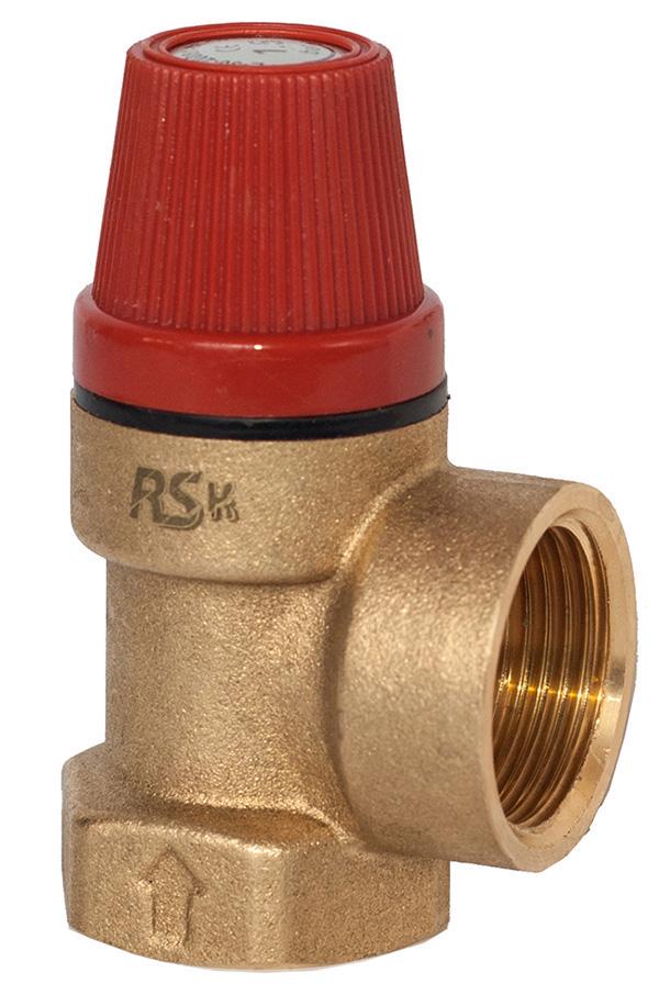 Клапан предохранительный RSk CW617 1/2" ВВ 1,5 бар (RS-RS-ChVa-1520) Клапан предохранительный RSk CW617 1/2" ВВ 1,5 бар (RS-RS-ChVa-1520)