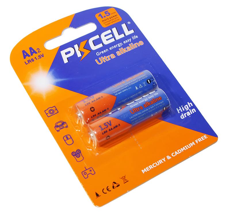 Батарейки PKCELL AA/LR6 1,5V 2 шт. (LR6-2B)