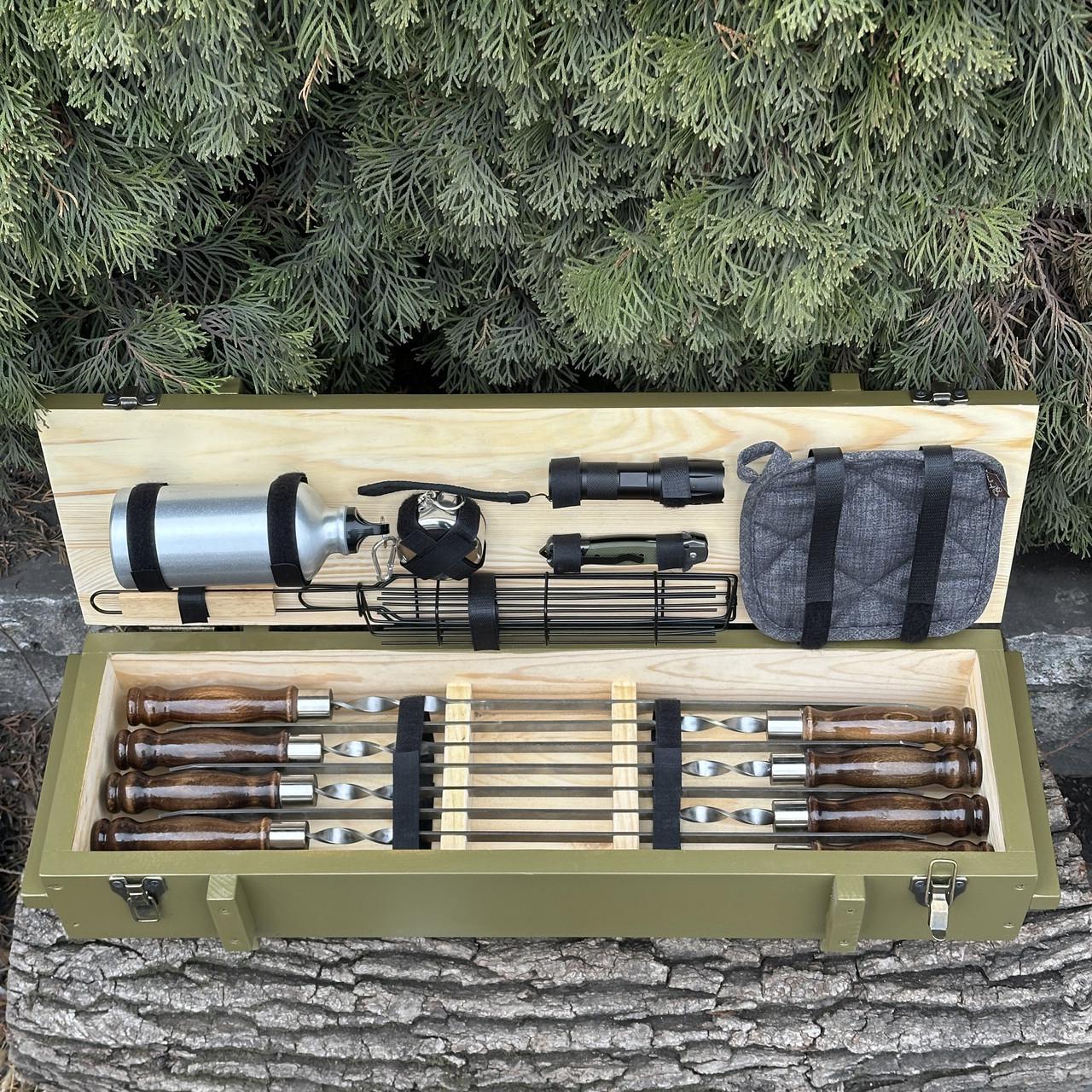 Набір подарунковий для барбекю Mzavod Штурм Оливковий (27728895)