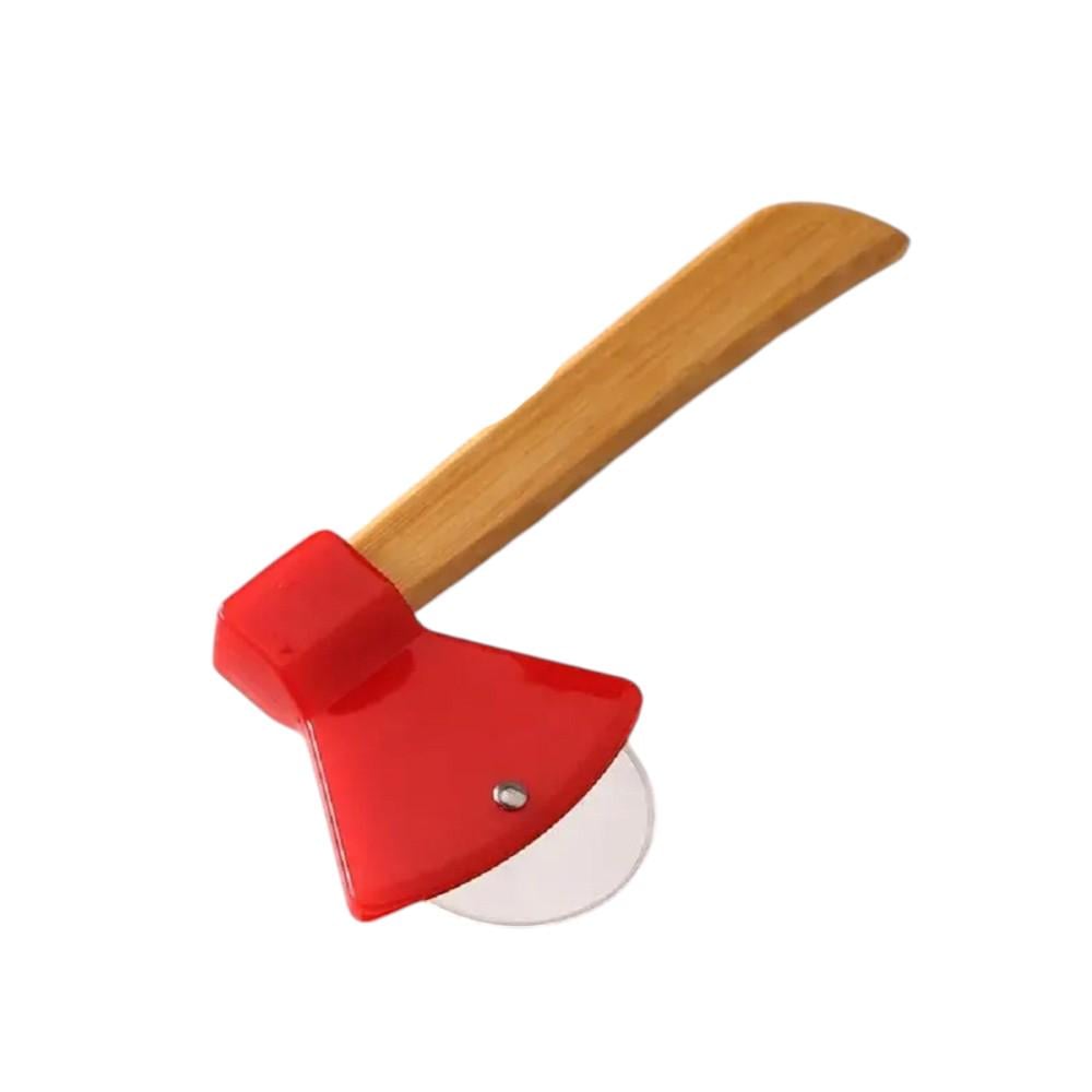 Ніж-ролик для піци Stenson R97225 дерево/сталь 20х10 см Червоний (614946)