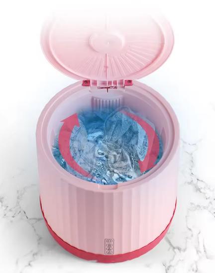 Стиральная машинка портативная Mini washing machine ультразвуковая USB 4 л Розовый (MW-23) - фото 4