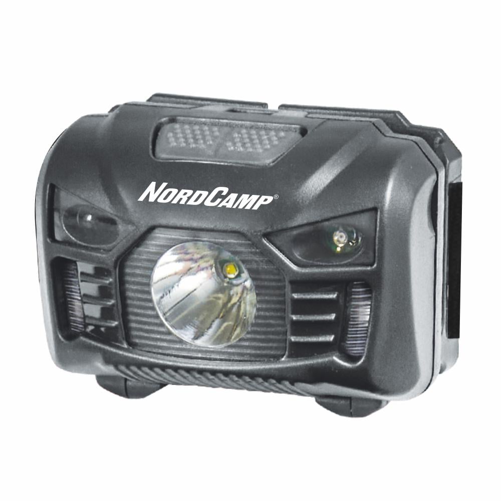 Фонарь налобный Nord Camp 100Lm 3W LED 3xAAA с сенсором Белый/Красный (NC30200)