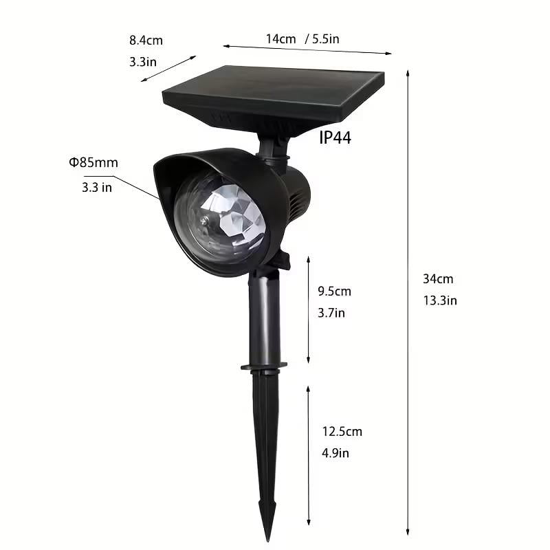 Фонарь-проекторуличный с солнечной панелью LED RGB (29528410) - фото 2