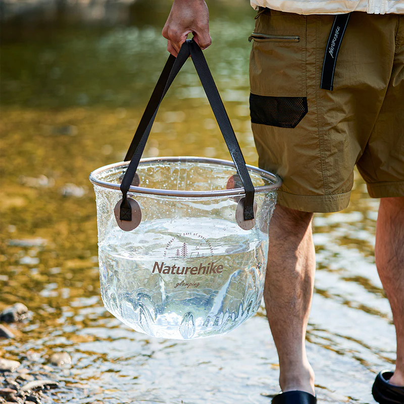 Ведро складное Naturehike Round bucket PVC NH20SJ040 20 л Прозрачный - фото 2