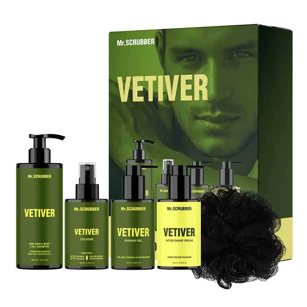 Парфумований набір косметики для чоловіків Vetiver Perfumed Men’s Essentials Set Mr.SCRUBBER (2528715632) Парфумований набір косметики для чоловіків Vetiver Perfumed Men’s Essentials Set Mr.SCRUBBER (2528715632)