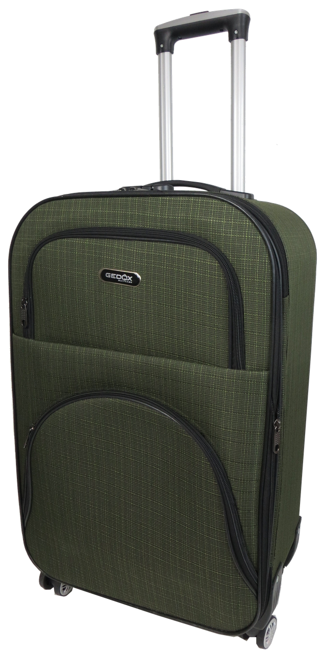 Валіза велика текстильна Gedox GD Polo на колесах 67 л Хакі - фото 3