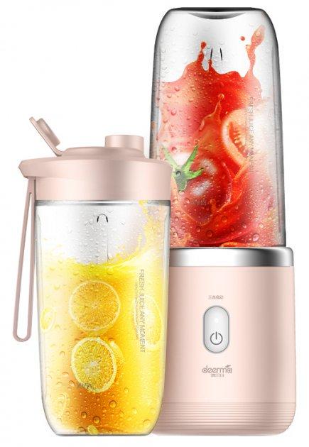 Фітнес-блендер Deerma Portable juice machine DEM-NU05 Pink - фото 3