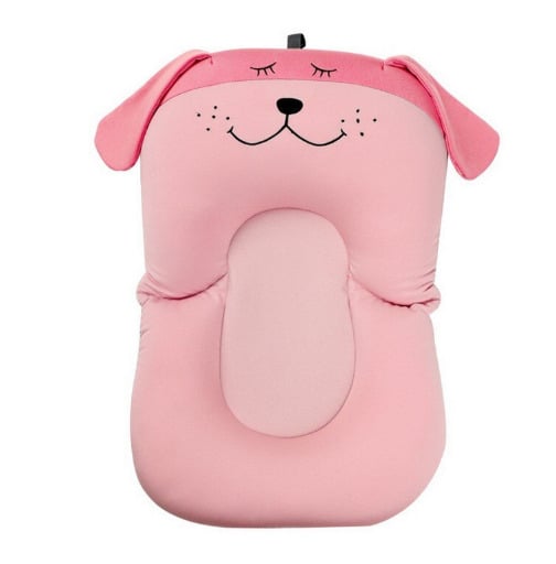 Нековзний матрацик в ванночку SUNROZ Dog Shape Baby Bath Mat для купання дитини Рожевий (SUN6727)