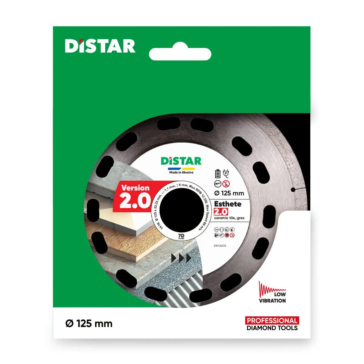 Круг алмазный отрезной Distar 1A1R 125x1.1/0.9x6x22.23 Esthete 2.0 - фото 2