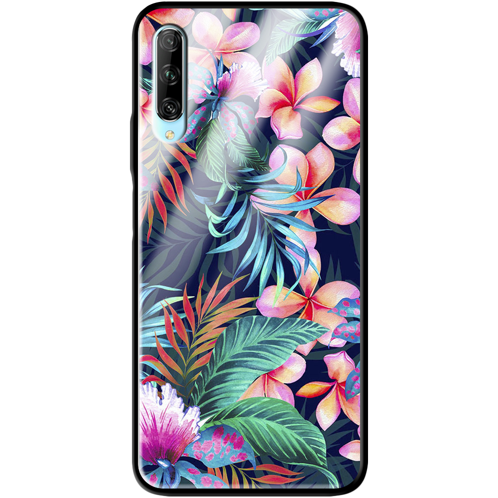Чехол Boxface Huawei P Smart Pro flowers in the tropics Черный силикон со стеклом (38612-up1971-39402)