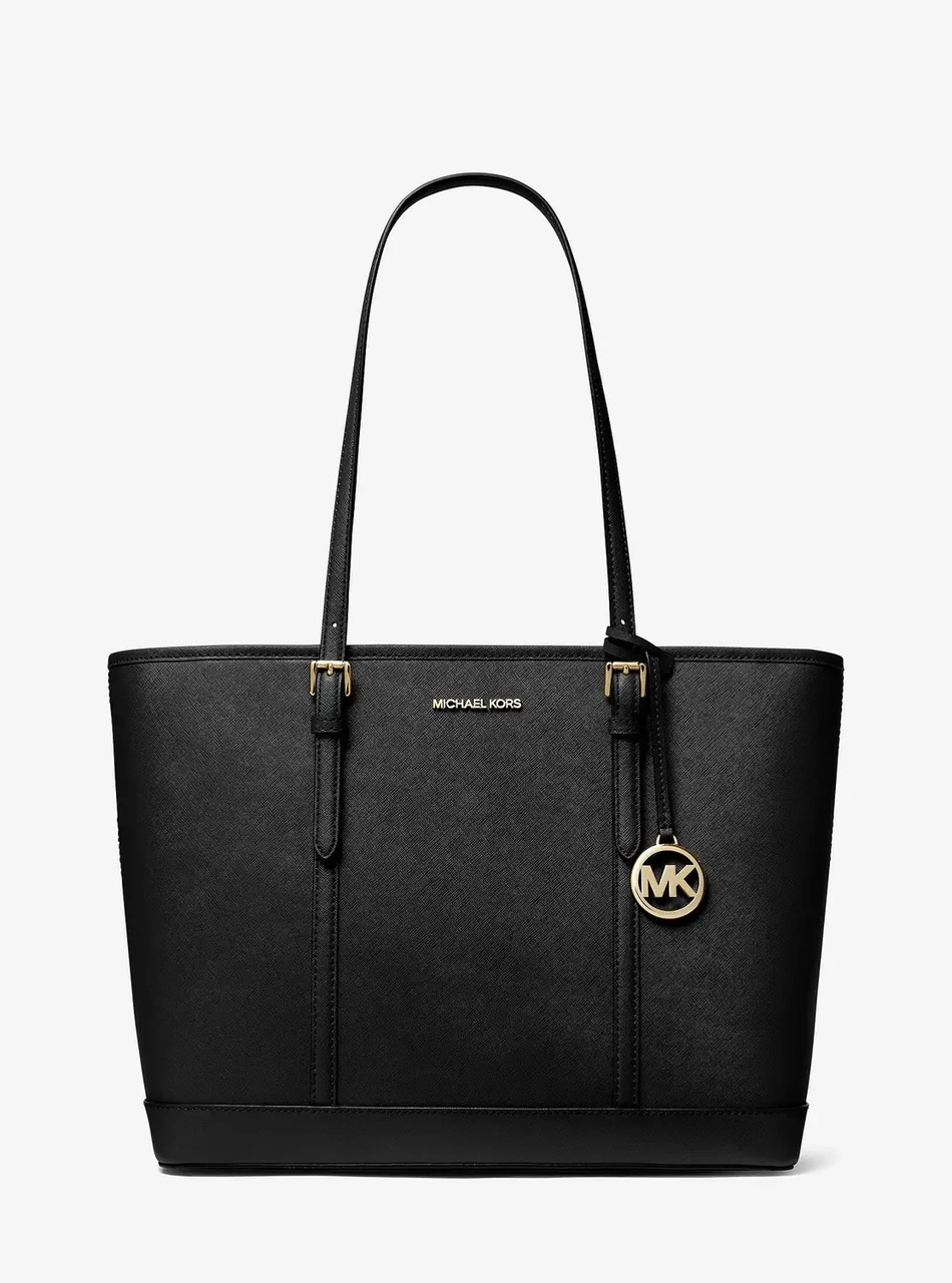 Женская сумка-шопер Michael Kors Travel Saffiano Leather Черный (2473506458)