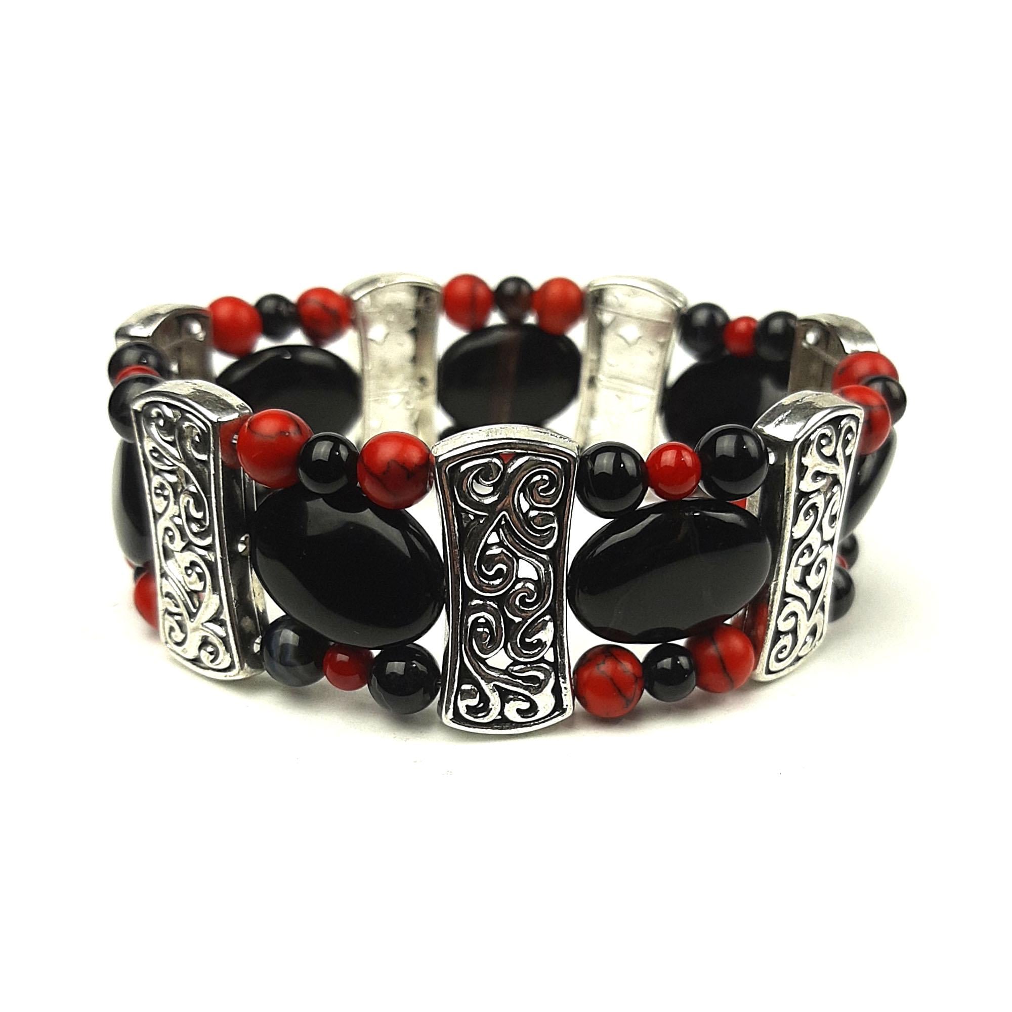 Браслет DARSANA Афродита из натурального камня коралл/агат (DRSU005372)