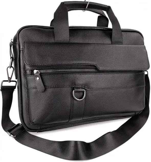 Сумка-портфель шкіряна Tiding Bag 710671-17 Чорний