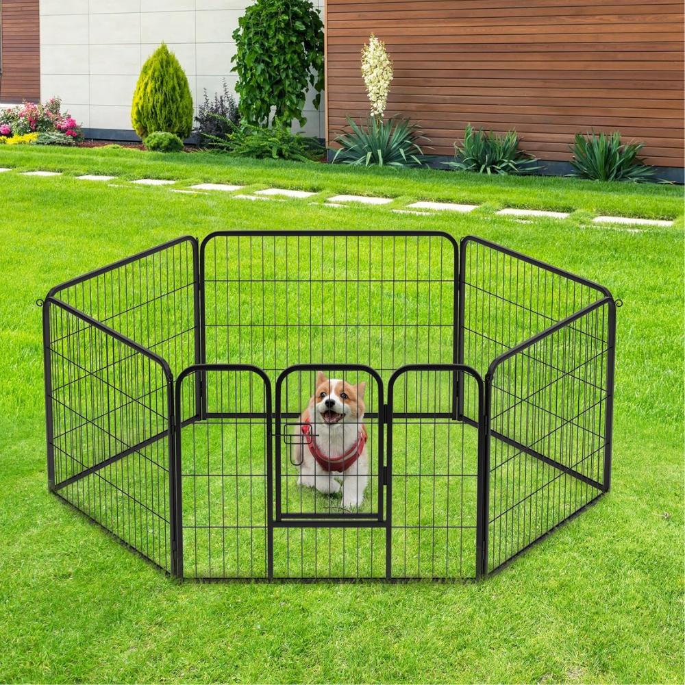 Манеж металевий Vendomia для собак/коті/кроликів 6 панелей 54x60 см (21194) Манеж металевий Vendomia для собак/коті/кроликів 6 панелей 54x60 см (21194)