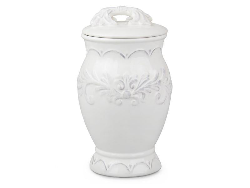 Настольная керамическая ваза с крышкой Light House Лимано 19 см Белый