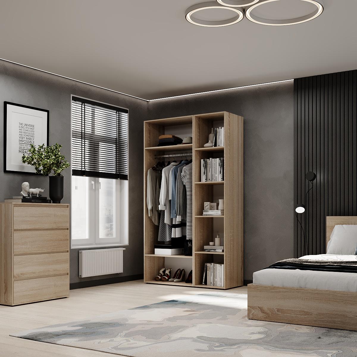 Шкаф распашной комбинированный ART IN HEAD №11 Light 1200x500x2200 мм Дуб Сонома светлый (GALTK01113000000) - фото 4 Шкаф распашной комбинированный ART IN HEAD №11 Light 1200x500x2200 мм Дуб Сонома светлый (GALTK01113000000) - фото 4