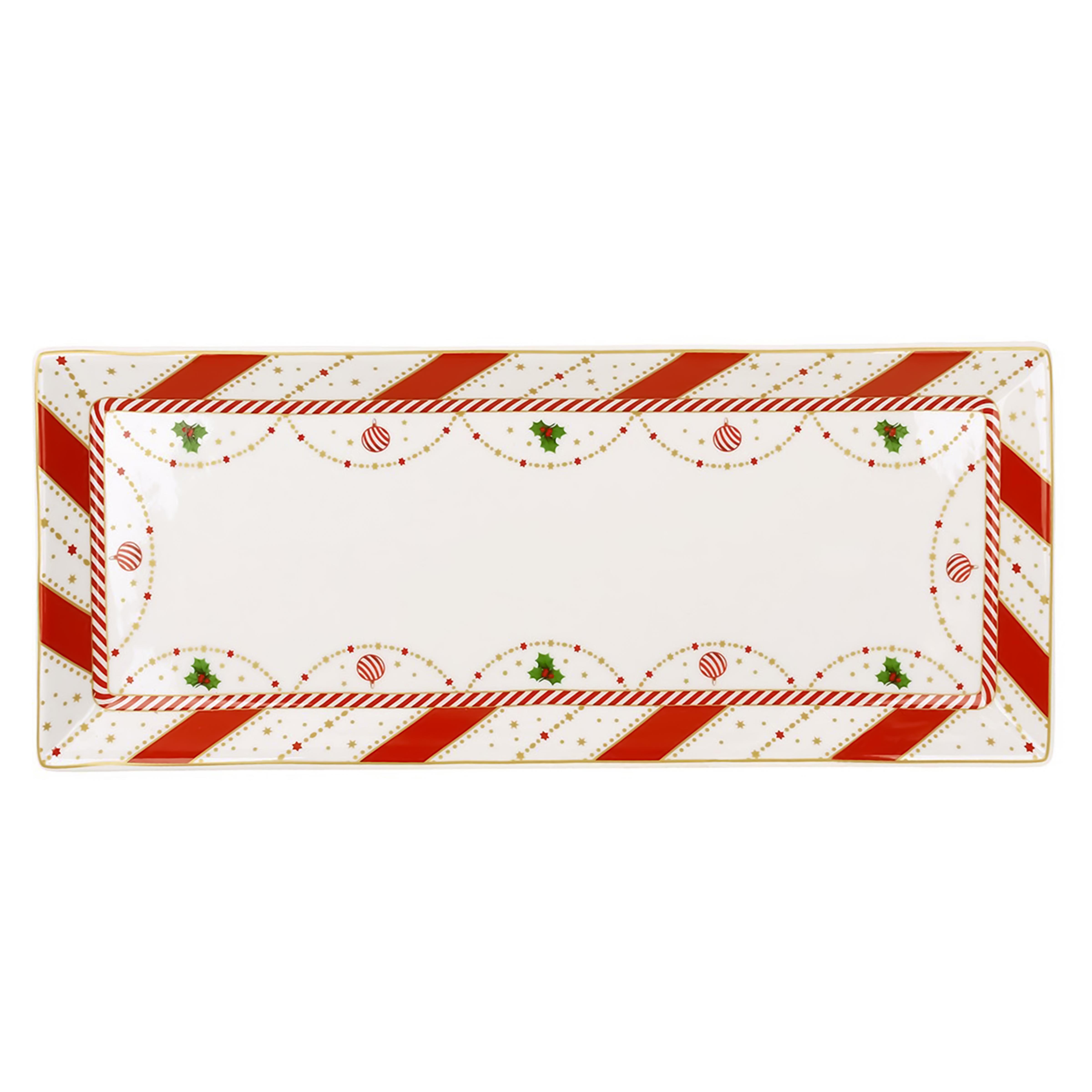 Блюдо прямокутне порцелянове BonaDi Candyland 35x14 см (K144) Блюдо прямокутне порцелянове BonaDi Candyland 35x14 см (K144)