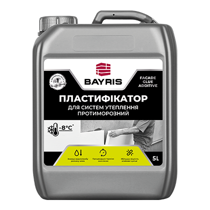 Пластификатор Bayris для систем утепления противоморозный 5 л (27809491)
