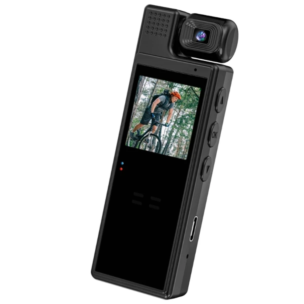 Камера боди на одежду/штатив L9 с экраном 1080 full HD с поворотным объективом 180° (120.1579)
