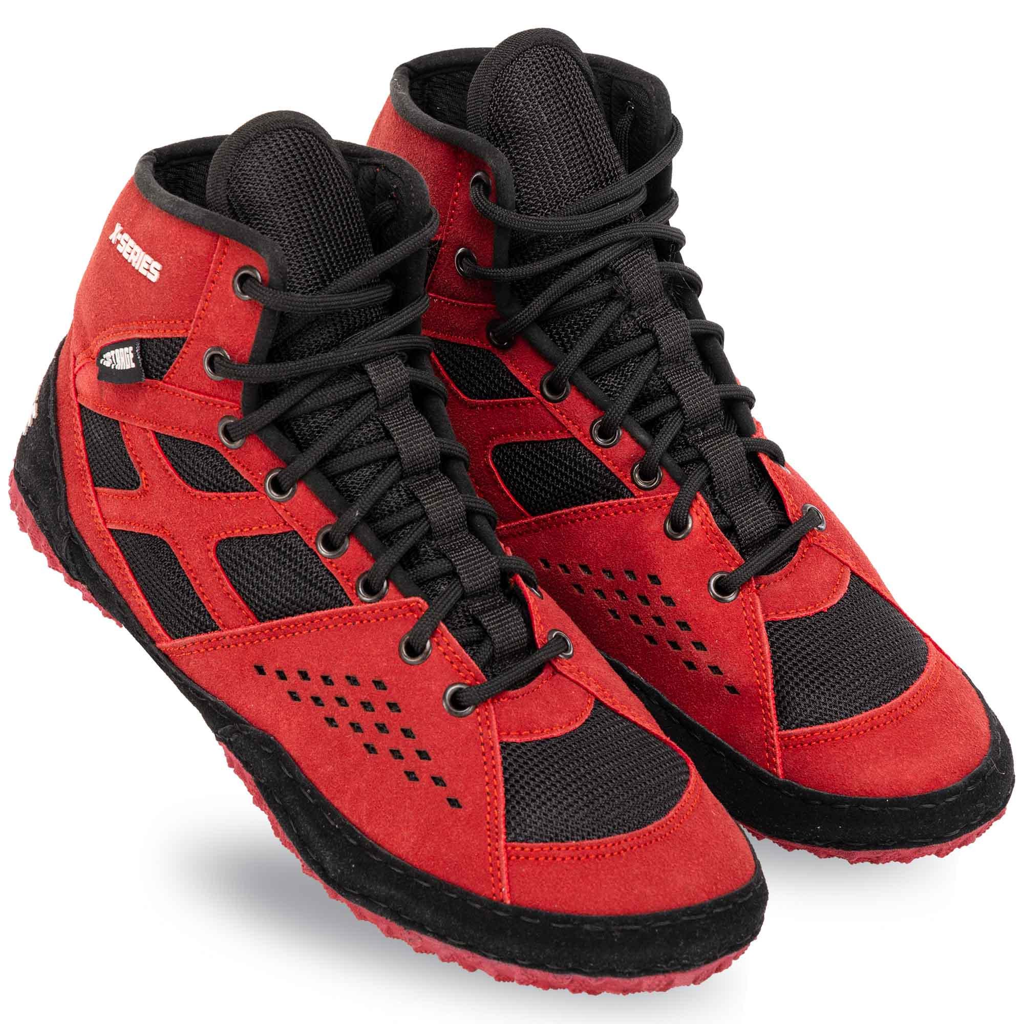 Борцовки FISTRAGE VL-4565 верх замша/низ нескользящая резина р. 33/20,5 см Бордовый/Черный (6936116104740)