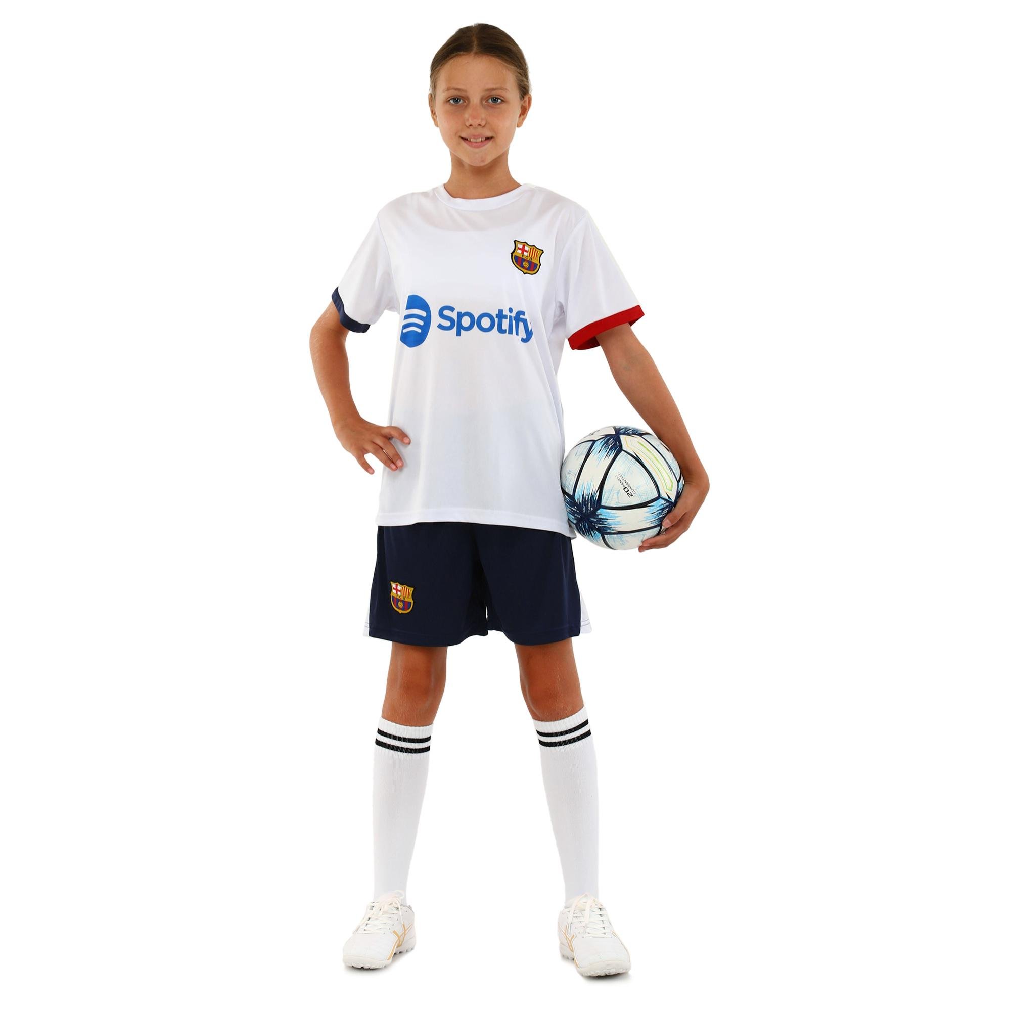 Футбольная форма детская SP-Sport CO-7182 Barcelona 2024 L Бело-синий