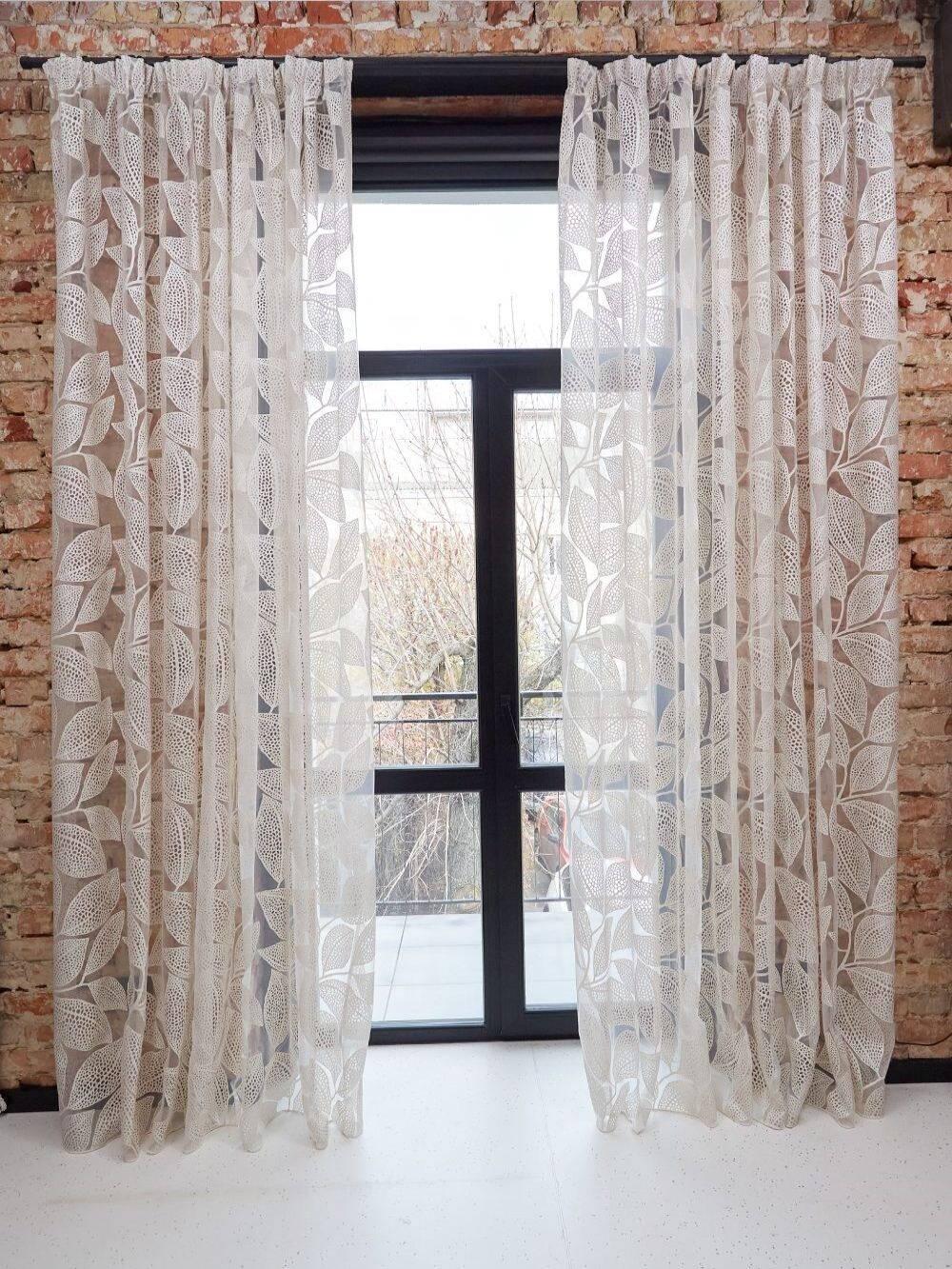 Гардины органза 2,5 м 2 шт. Молочный (000105768)