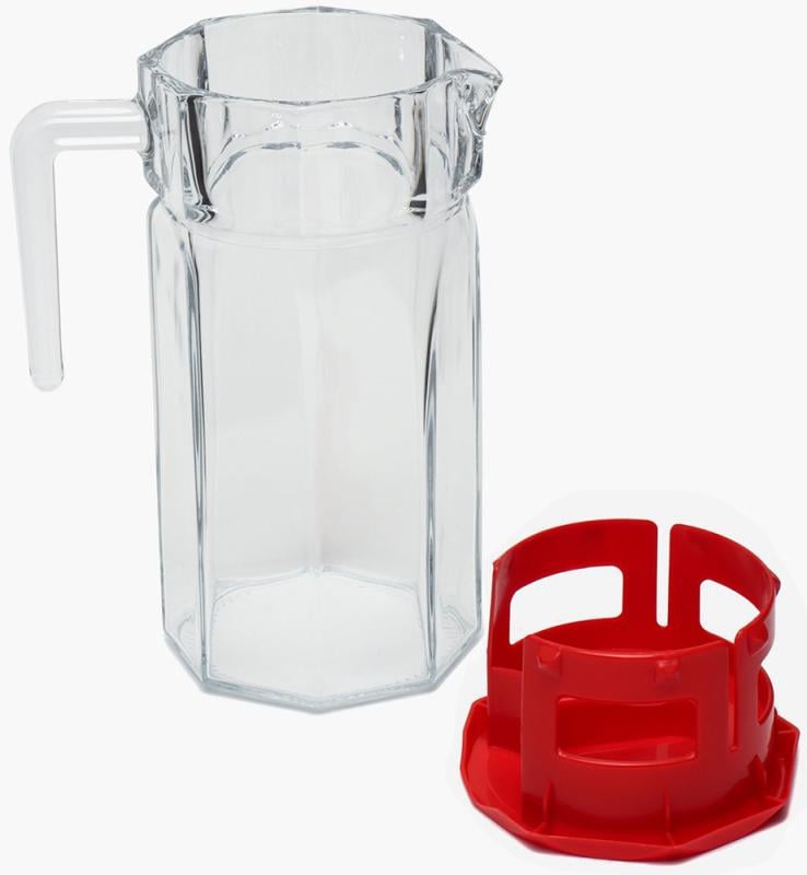 Кувшин стеклянный Kosem Jugs с пластиковой крышкой 1 235 мл - фото 4 Кувшин стеклянный Kosem Jugs с пластиковой крышкой 1 235 мл - фото 4