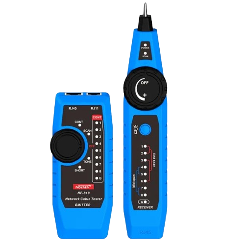 Тестер кабельный Noyafa NF-810 проверка RJ11/RJ45 типа STP до 1000 м (36522039) Тестер кабельный Noyafa NF-810 проверка RJ11/RJ45 типа STP до 1000 м (36522039)
