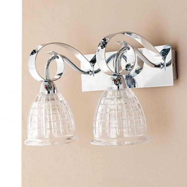 Бра Flora на 2 лампи з плафонами із скла (NN008/2W)