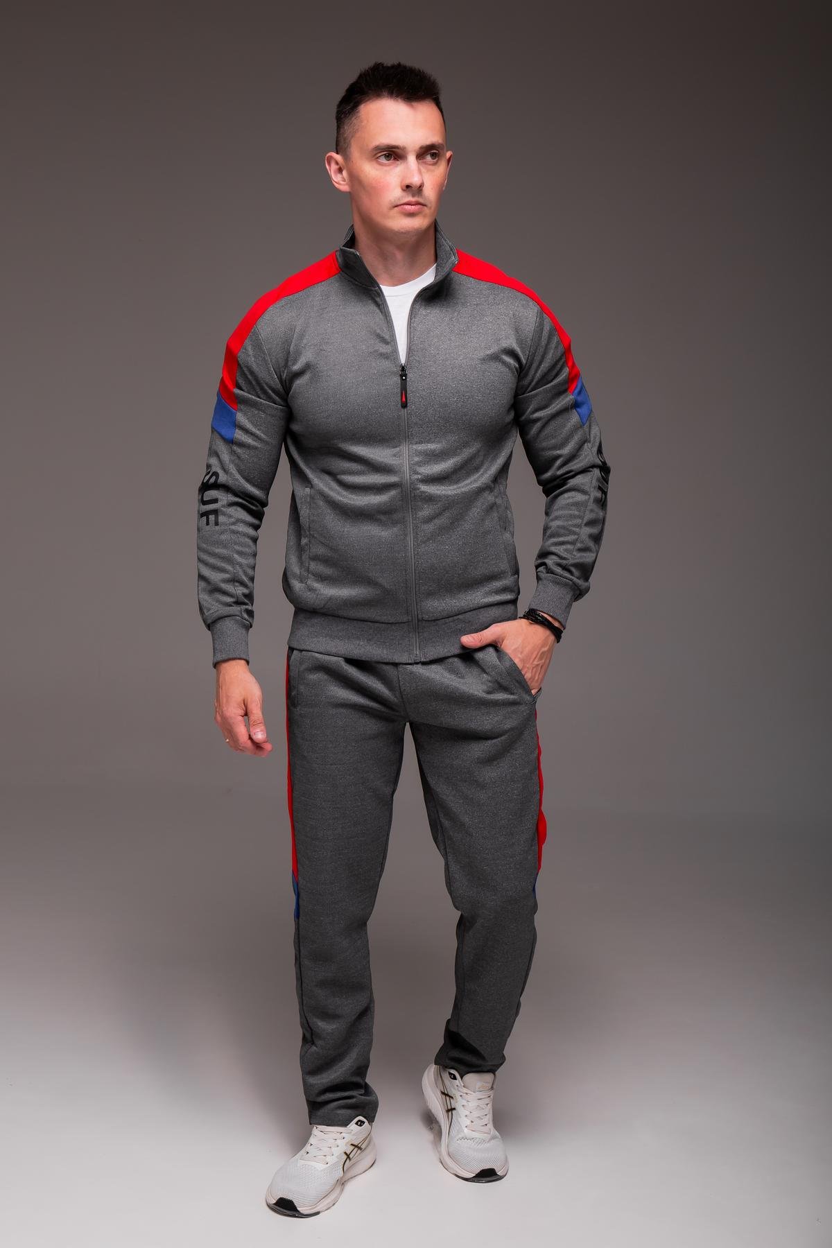 Костюм чоловічий спортивний Suf трикотажний 3XL Сірий (2409/4)