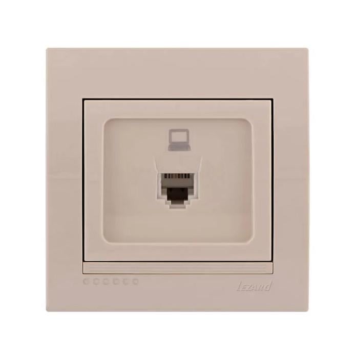 Розетка комп'ютерна одинарна Lezard Deriy Кремовий (00000012277)