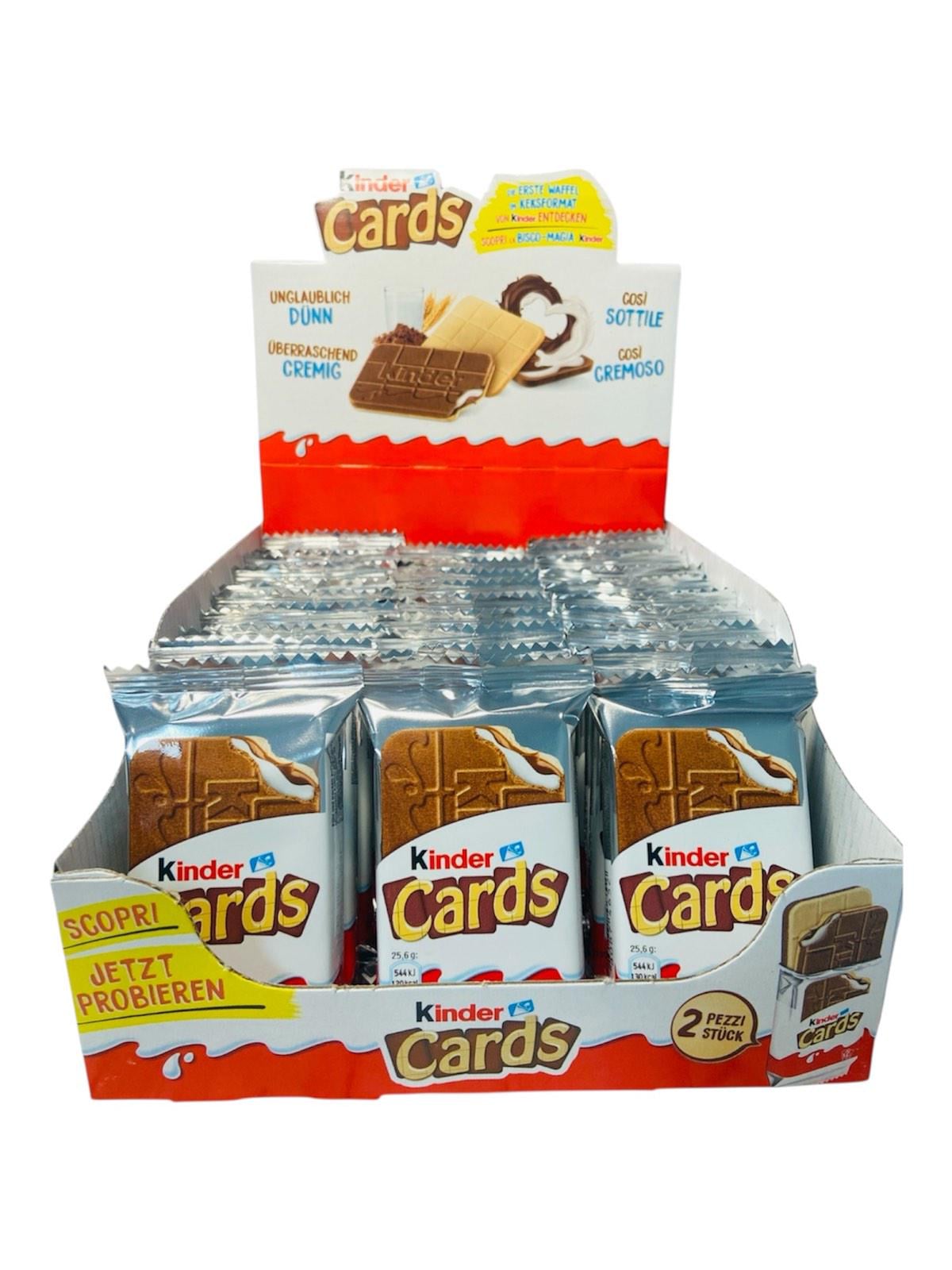 Печенье Kinder Cards с мягким молочным кремом и хрустящей вафелькой 30 шт. х 25,6 г (60865)