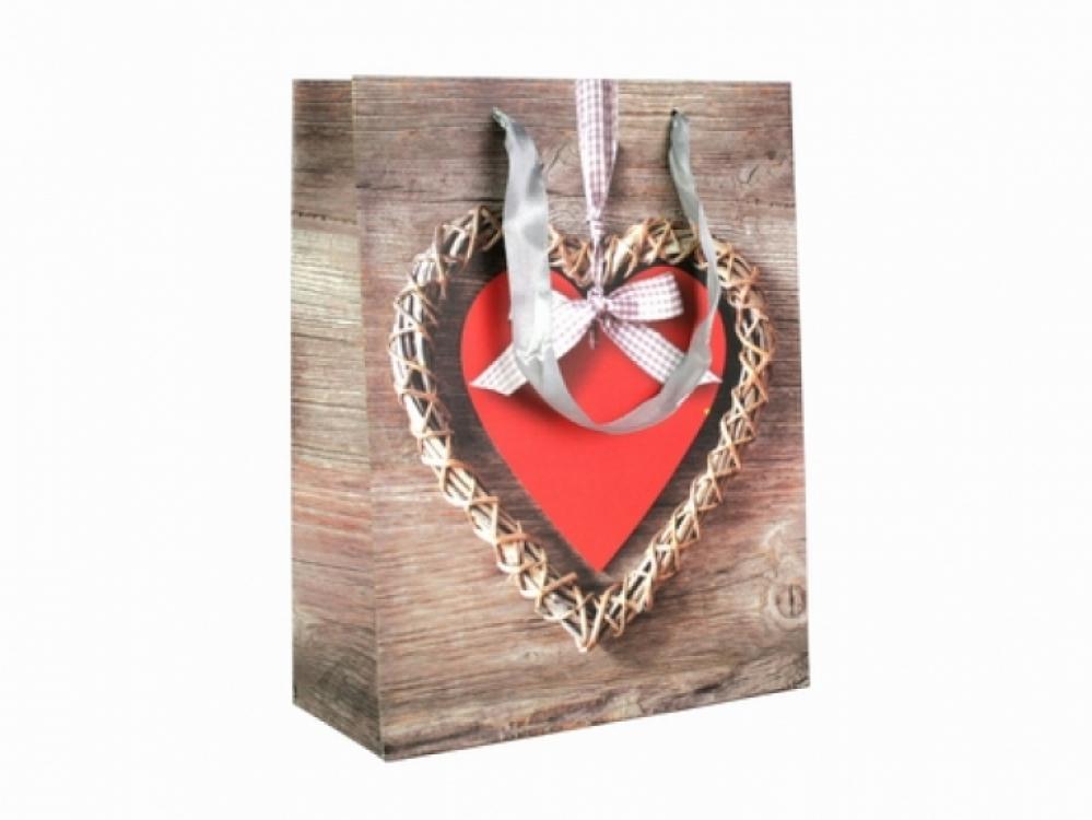 Подарочный пакет Сердце 23 см Подарочный пакет Сердце 23 см