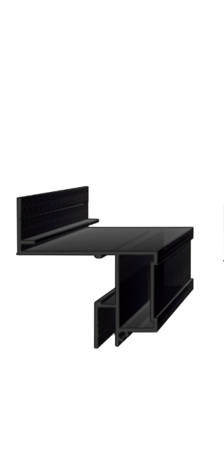 Профиль парящий Artline ТОП демпферный для натяжных потолков с поликарбонатным рассеивателем 2 м Черный (25,3482Ч)