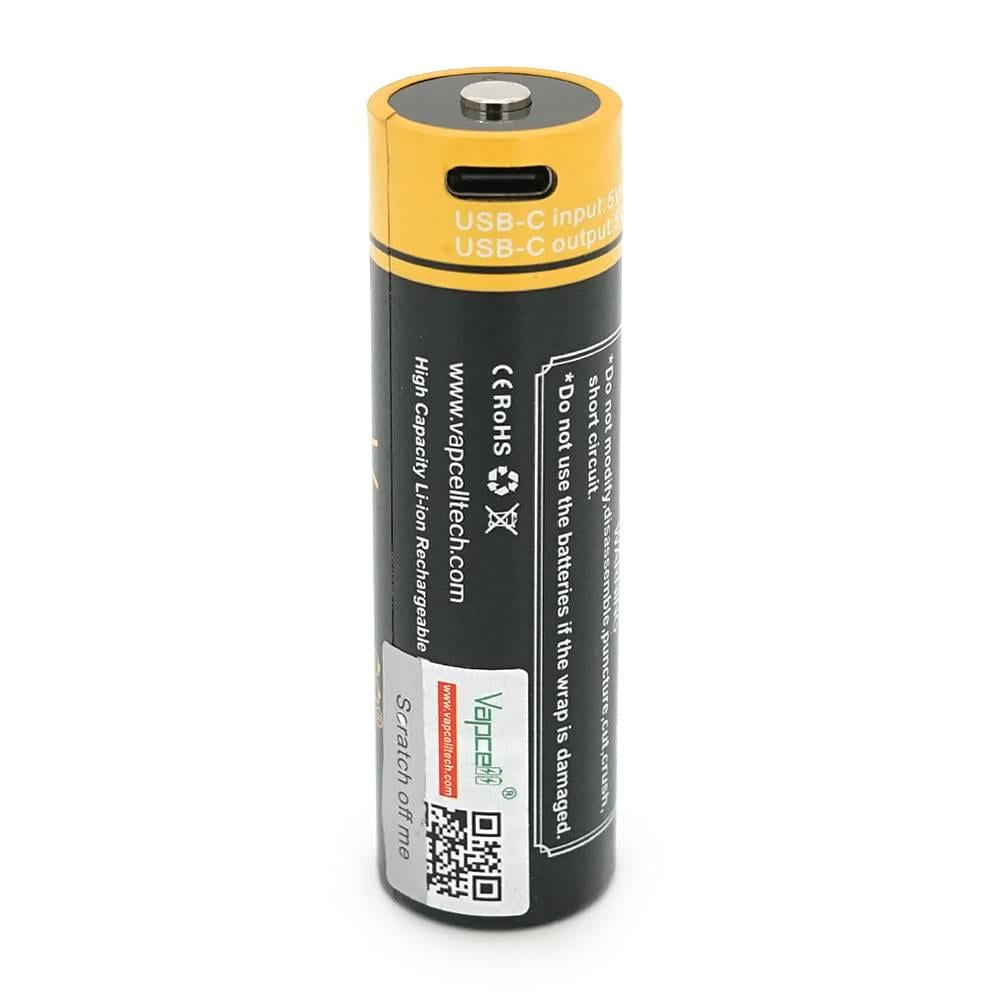 Акумулятор 21700 Li-Ion Vapcell P2160B 6000mAh 10A 3,6V 2,5-4,2V USB type-c 2 шт. в упаковці (29654) Акумулятор 21700 Li-Ion Vapcell P2160B 6000mAh 10A 3,6V 2,5-4,2V USB type-c 2 шт. в упаковці (29654)