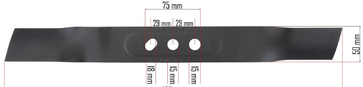 Ніж ріжучий для газонокосарки Powermat KSS-6S-NO 50 мм 460 мм - фото 2 Ніж ріжучий для газонокосарки Powermat KSS-6S-NO 50 мм 460 мм - фото 2