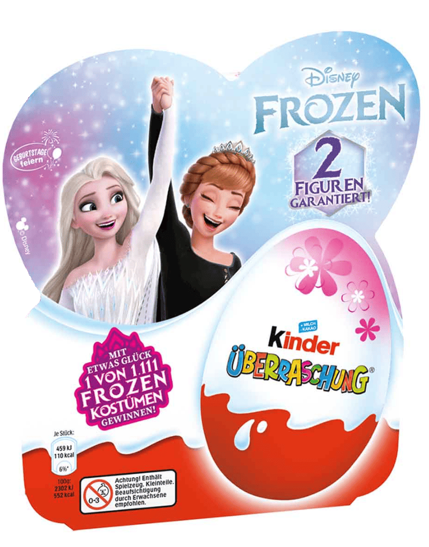 Шоколадні яйця Kinder Uberraschung Disney Frozen 4 шт. 80 г (2864555499)