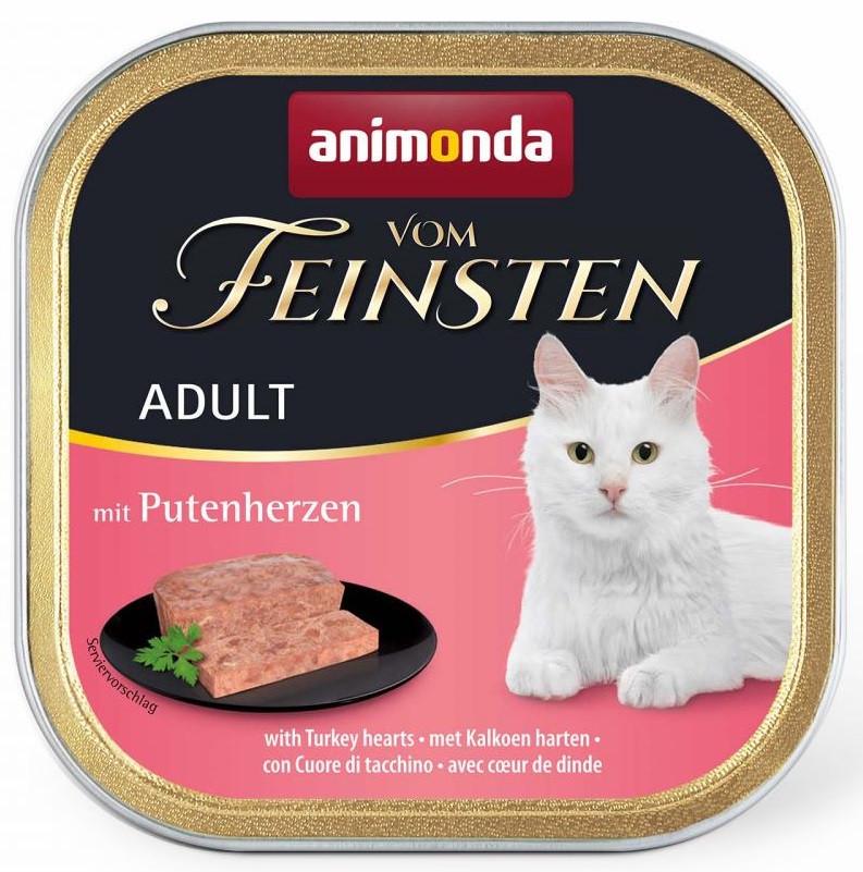 Корм влажный для кошек Animonda Vom Feinsten with Turkey hearts с индюшачьими сердцами 100 г (1830807816)