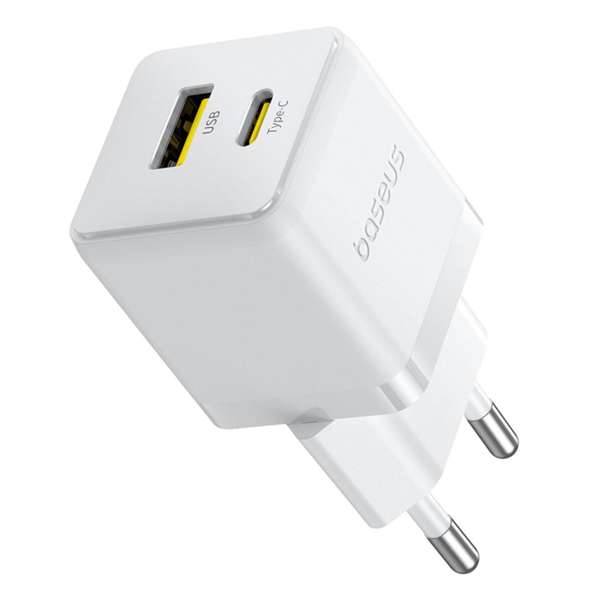Зарядний пристрій Baseus Palm Fast Charger Type-C+USB 30W EU White (P1011160A213-00) - фото 6