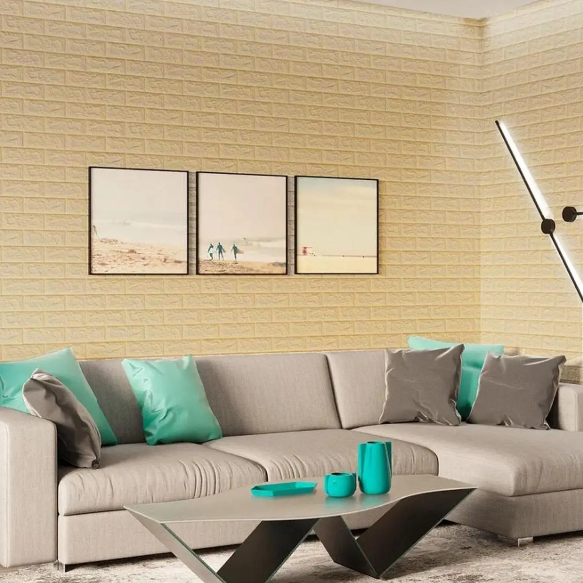 3D-рулон декоративна самоклеюча під цеглу 5000x700x3 мм Бежевий (BN3-002-5) - фото 3 3D-рулон декоративна самоклеюча під цеглу 5000x700x3 мм Бежевий (BN3-002-5) - фото 3