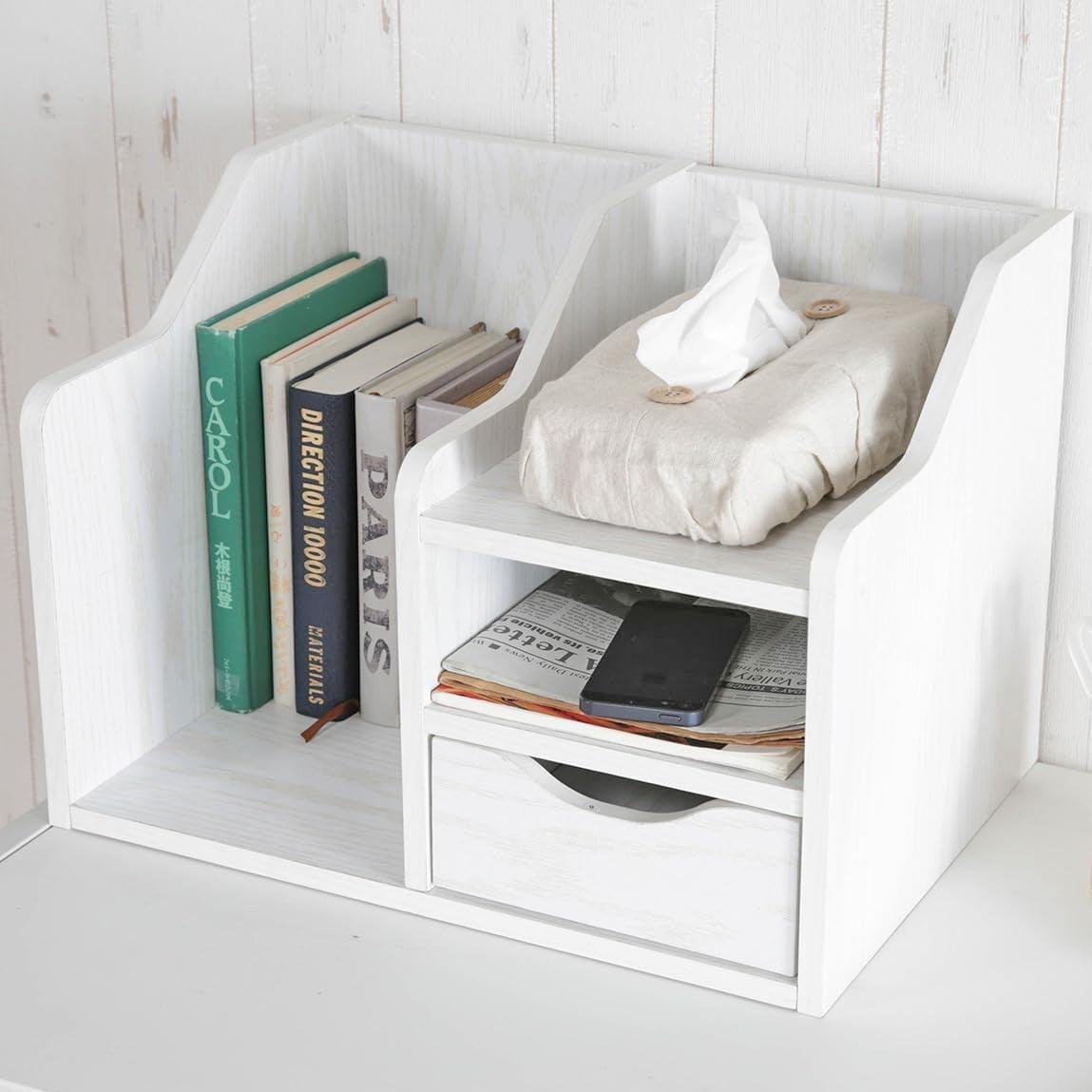 Полка книжная настольная из дерева Альфен Зефир (КПА-026320)