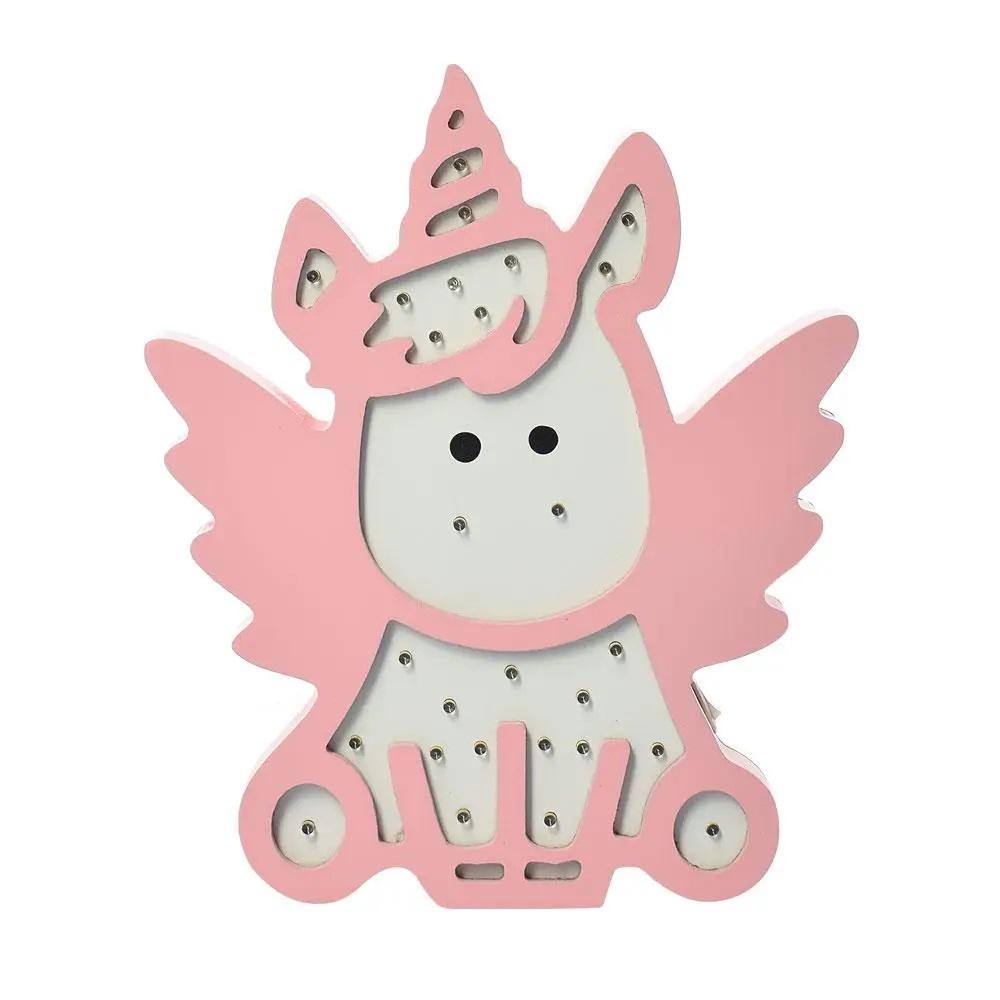 Игрушка-ночник деревянная Bambi MD 2074 Единорог