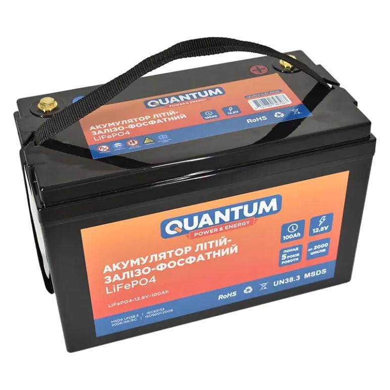 Аккумулятор литий-железо-фосфатный Quantum LiFePO4 12,8 V 100 Ah (29814501) - фото 2 Аккумулятор литий-железо-фосфатный Quantum LiFePO4 12,8 V 100 Ah (29814501) - фото 2
