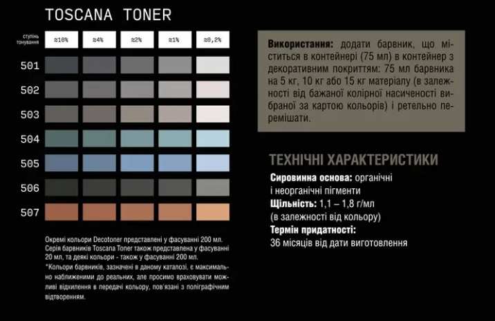 Барвник-концентрат Elf Decor Toscana Toner 75 мл - фото 2 Барвник-концентрат Elf Decor Toscana Toner 75 мл - фото 2