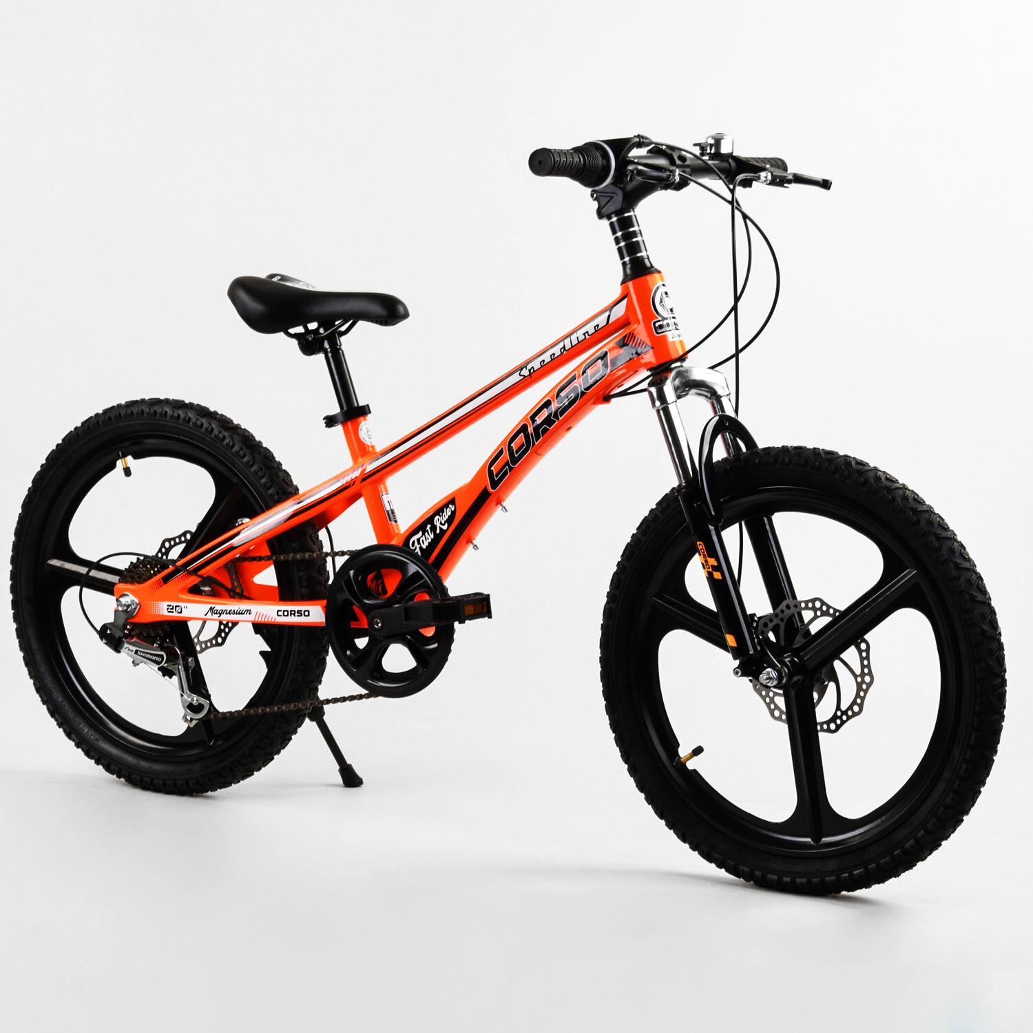 Дитячий спортивний велосипед 20" Corso Speedline магнієва рама дискові гальма Orange (103529)