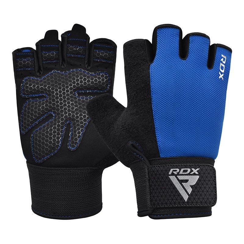 Перчатки для фитнеса RDX W1 HALF PLUS-XL Blue (A-018133)