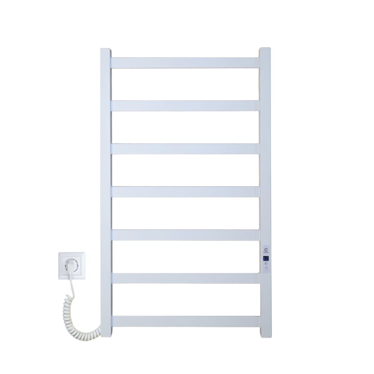 Полотенцесушитель электрический Carino Laura с термоконтроллером и дисплеем 790x490 мм Белый матовый (LA7937DBM)