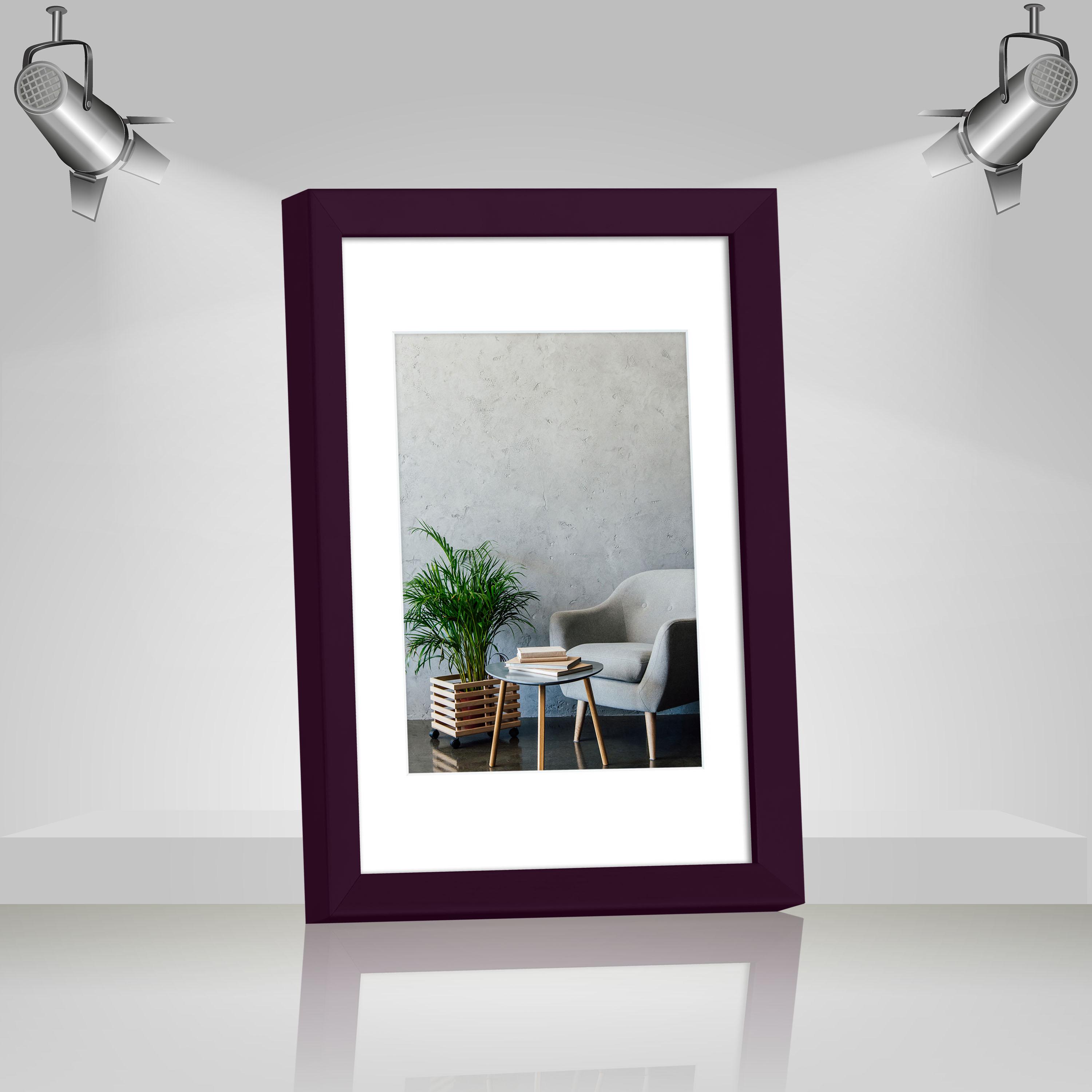 Фоторамка деревянная EmojiFrame 21х30 см А4 под фото 15х20 см AH2220-02 пластиковое стекло 0,8 мм паспарту Фиолетовый - фото 2 Фоторамка деревянная EmojiFrame 21х30 см А4 под фото 15х20 см AH2220-02 пластиковое стекло 0,8 мм паспарту Фиолетовый - фото 2